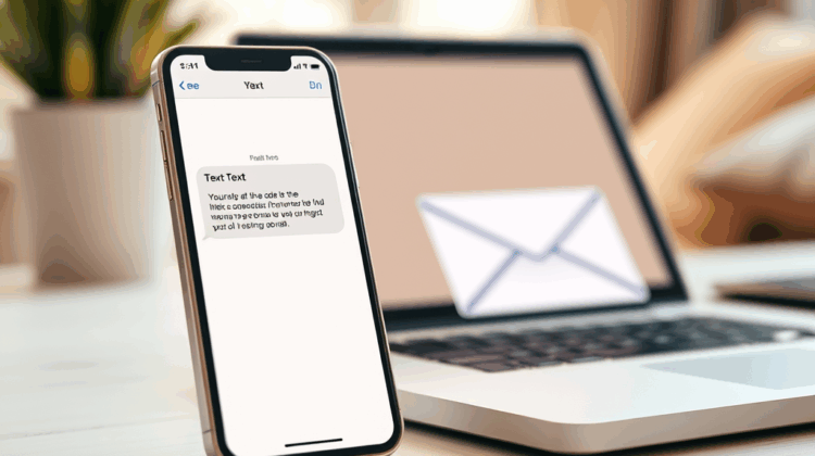 text on smartphone