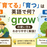 「育てる」「育つ」は英語で grow を使うことを解説した画像